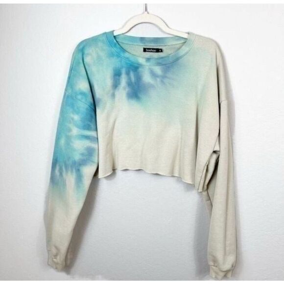 Boohoo Sweatshirt Womens Size Small Cropped - Picture 1 of 7